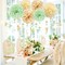 Sage-Green Gold-Champagne Party Decorations - 23pcs Neutral Birthday Baby Shower Tissue Pom Poms Streamers, Boho Wedding Bachelorette Engagement Tassel Garland Banner,Bridal Decor Suppilies Ouruola